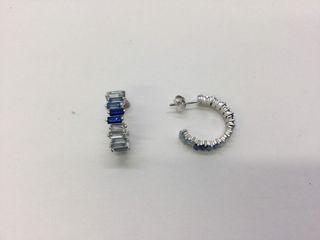 pendientes plata 925mm con piedra con circonita