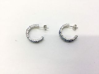 pendientes plata 925mm con piedra con circonita