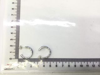 pendientes plata 925mm con piedra con circonita