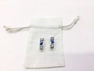pendientes plata 925mm con piedra con circonita