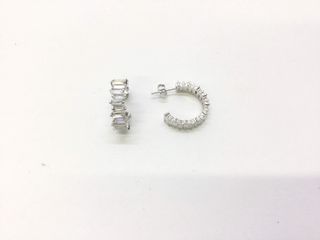 pendientes plata 925mm con piedra con circonita