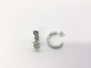 pendientes plata 925mm con piedra con circonita