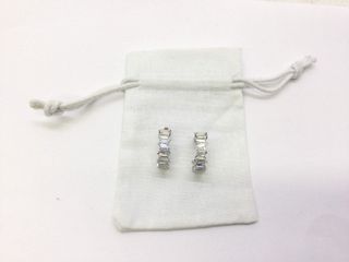 pendientes plata 925mm con piedra con circonita