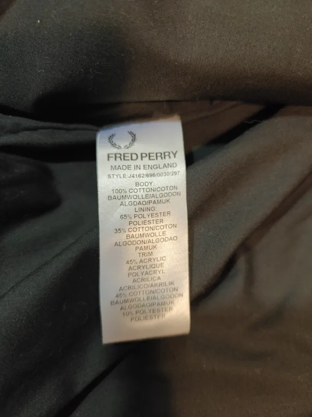 Pieza única: Chaqueta Fred Perry Made in England
