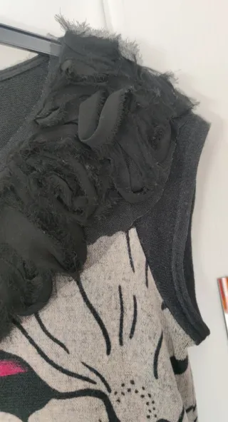 Vestido YUMI Lana Flores Rayas T. S-M