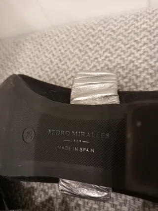 Zapatos Pedro Miralles Talla 36 Negros/Plata