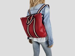 Mochila Convertible - Bolso de Hombro-Piel Genuina