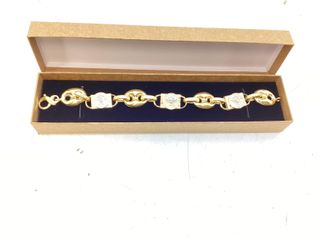 pulsera oro 18k con circonita