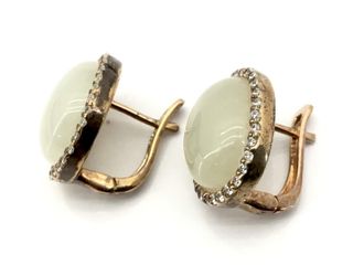 pendientes plata 925mm con piedra con circonita