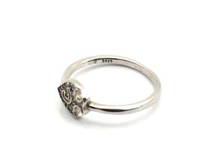 anillo plata 925mm con piedra con circonita