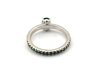 sortija plata 925mm con piedra con circonita