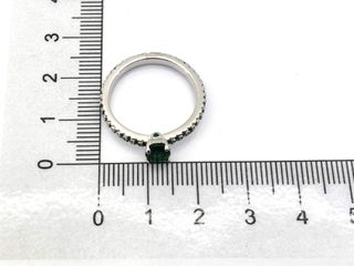 sortija plata 925mm con piedra con circonita