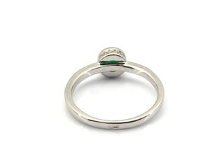 sortija plata 925mm con piedra con circonita