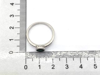 sortija plata 925mm con piedra con circonita