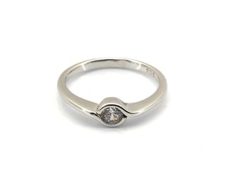 anillo plata 925mm con piedra con circonita