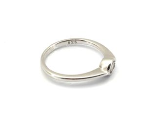 anillo plata 925mm con piedra con circonita