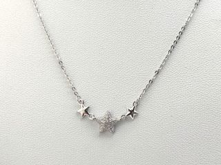 gargantilla plata 925mm con piedra con circonita 22cm