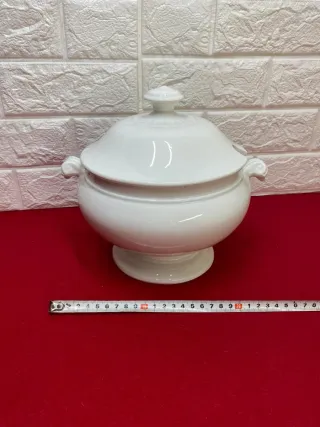 Sopera La Cartuja de Sevilla Porcelana Blanca