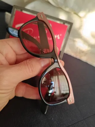 Gafas Ray-Ban Wayfarer Negro/Rosa vintage