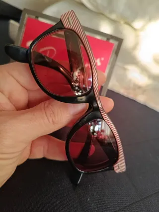 Gafas Ray-Ban Wayfarer Negro/Rosa vintage