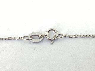 collar oro 18k con diamante de laboratorio 23cm