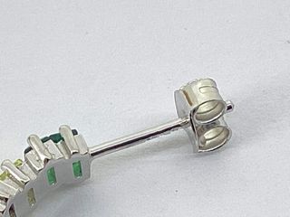 pendientes plata 925mm con piedra con circonita