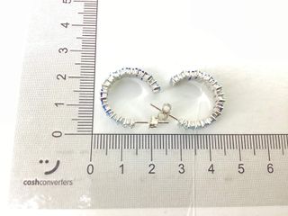 pendientes plata 925mm con piedra con circonita