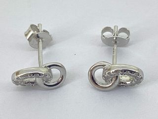 pendientes plata 925mm con piedra con circonita