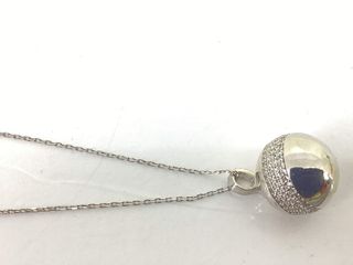 collar plata 925mm con piedra con circonita 19 5cm