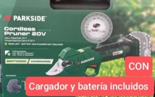 Podadora Eléctrica Parkside 20 Voltios  completa
