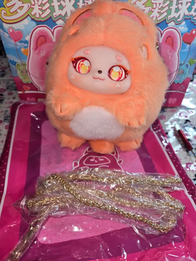 Bolso Peluche Rosa Colorful Ball Family