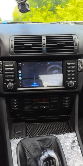 Rádio BMW E39/X5 E53 Android 14 com GPS (Novo)