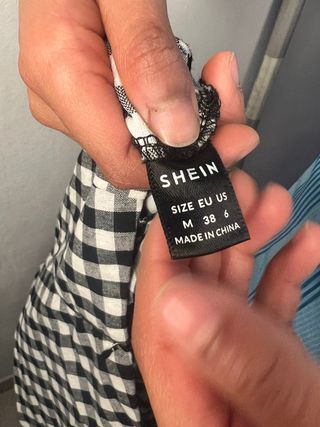 Falda pantalón cuadros blanco y negro