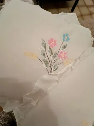 Trapunta matrimoniale vintage con fiori