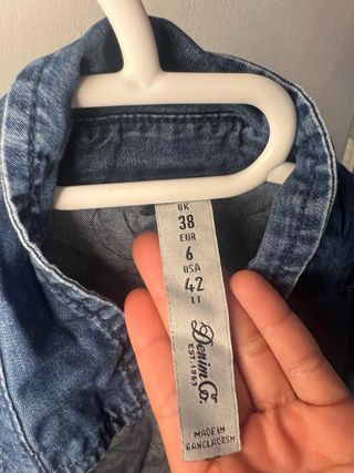 Camisa vaquera azul talla XL