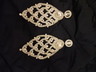 Conjunto plata y brillantes