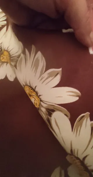 Tovaglia rotonda vintage fiori margherite