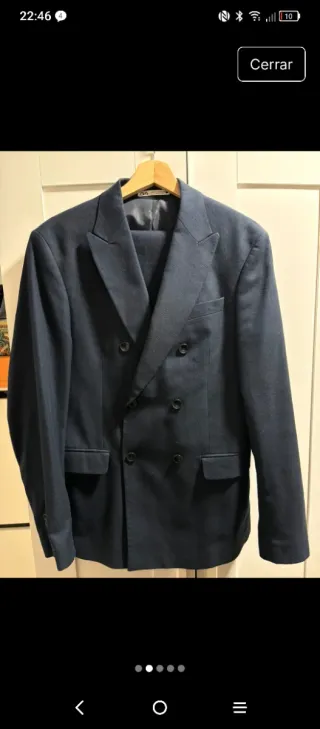 Traje chaqueta Zara azul marino