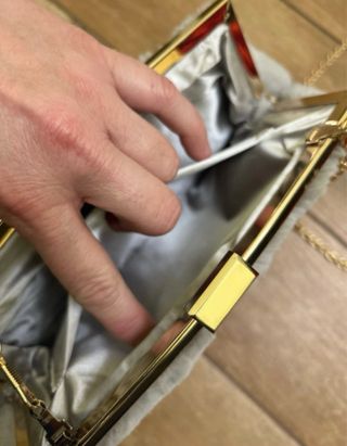 Carpisa borsetta pelo grigia catena oro