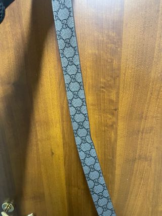 Cintura Gucci Double Face Grigio/Nero