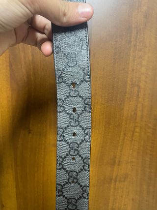 Cintura Gucci Double Face Grigio/Nero