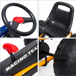 Go-Kart a Pedales Infantil Azul y Negro