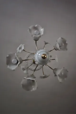 Lampadario vintage floreale 5 luci