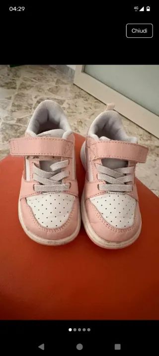 Scarpe bimba n. 24 rosa e bianche