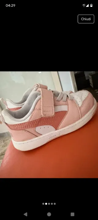 Scarpe bimba n. 24 rosa e bianche