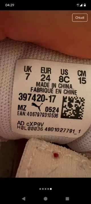 Scarpe bimba n. 24 rosa e bianche