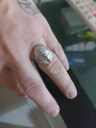 Anillo Cabeza Indígena Plata