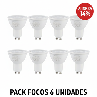 Confezione da 6 lampadine LED GU10 7W