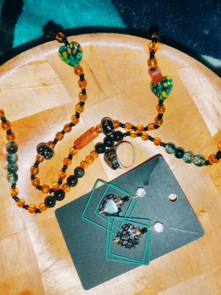 Joyería Corazón y cuentas cristal Murano Multicolo