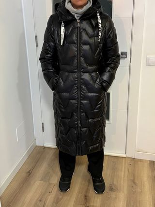 Chaqueta larga Karl Lagerfeld negra